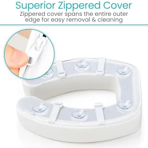 Vive Toilet Seat Cushion 2" Height (5.1 cm) - Soft Foam Padded for Standard & Elongated Seats thumbnail 8
