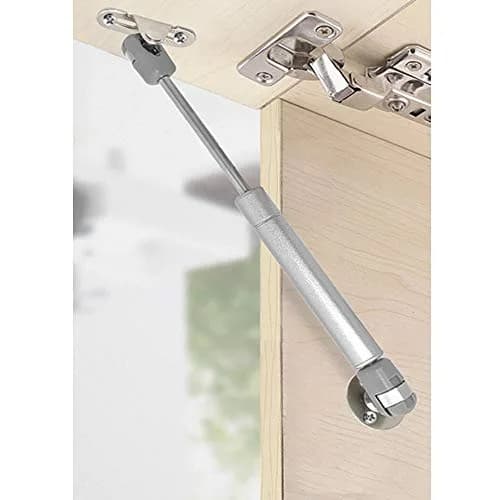 Hxchen Hydraulic Support Cabinet Hinges 235mm (9.25") 30N Soft Close Lid Supports | Pack of 4 Satin Nickel Silver thumbnail 6