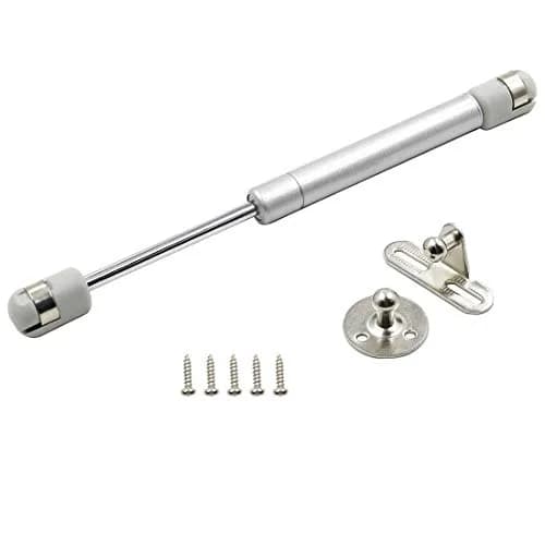 Hxchen Hydraulic Support Cabinet Hinges 235mm (9.25") 30N Soft Close Lid Supports | Pack of 4 Satin Nickel Silver thumbnail 2