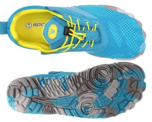 WHITIN Men's Wide Toe Box Trail Running Minimalist Shoes Light Blue 9 | Zero Drop, Vegan thumbnail 6