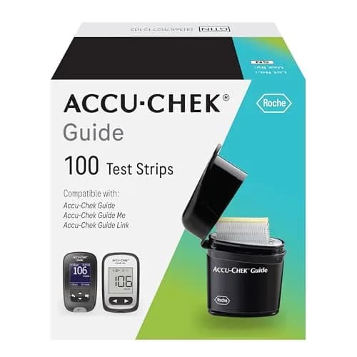 Accu-Chek Guide Glucose Test Strips 100 Count | Fast, Accurate Blood Sugar Monitoring thumbnail 1