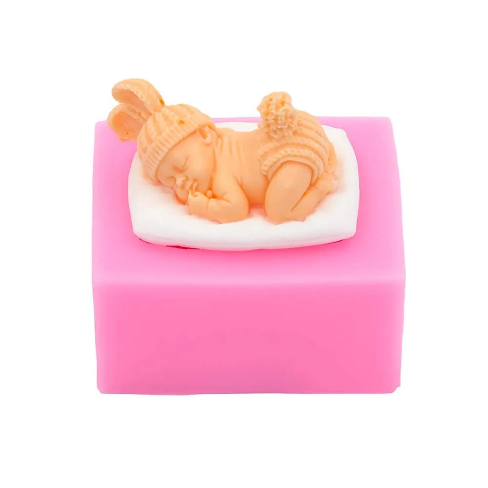 MoldFun 3D Baby Silicone Mold | Food-Grade, Flexible, Heat-Resistant | Baby Shower Cake Decor