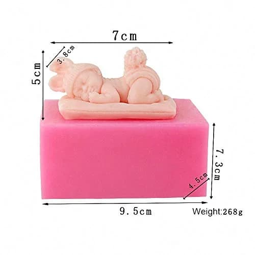 MoldFun 3D Baby Silicone Mold | Food-Grade, Flexible, Heat-Resistant | Baby Shower Cake Decor thumbnail 2