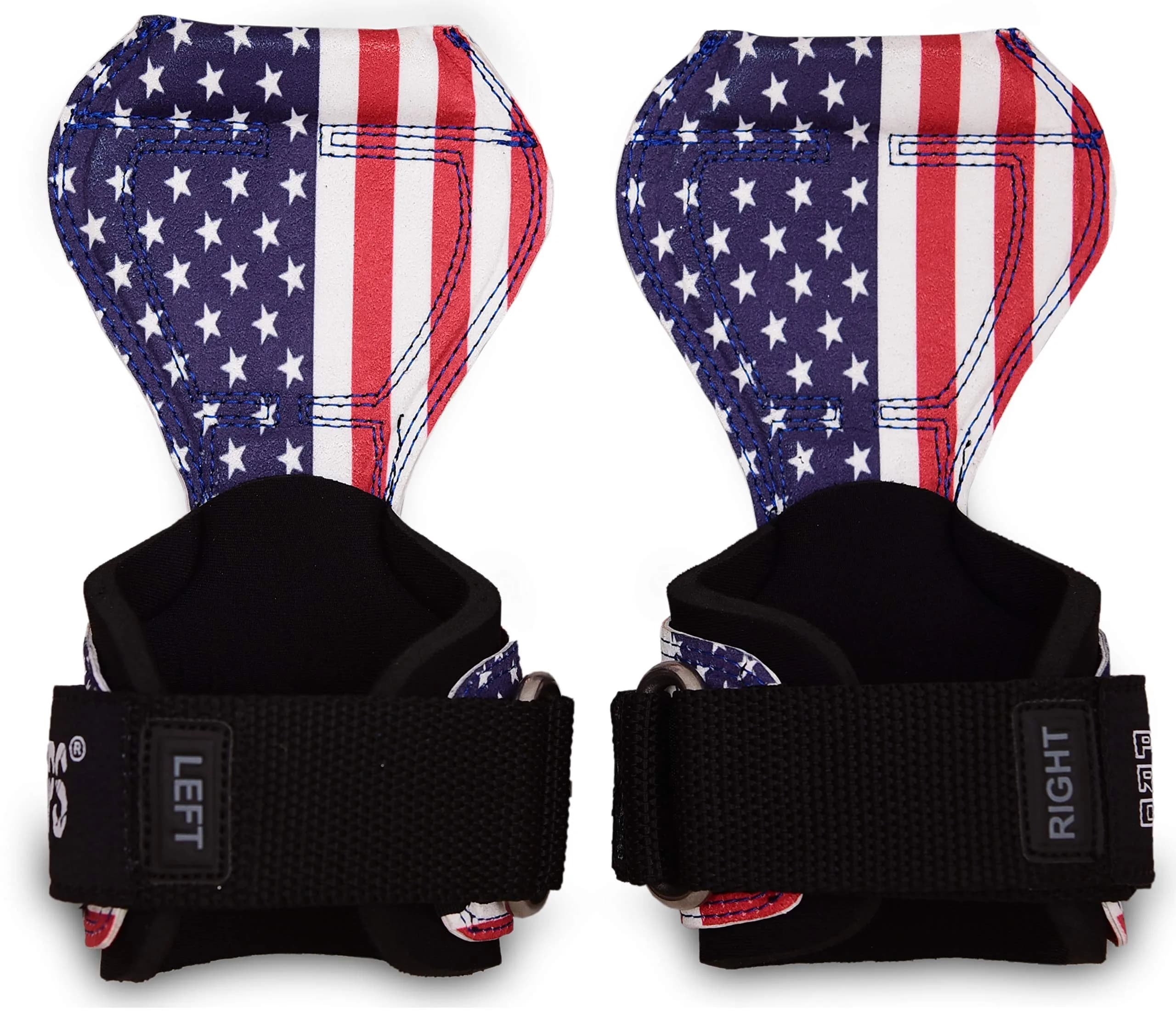 Cobra Grips PRO USA FLAG Leather Weight Lifting Gloves with Wrist Wraps (5.5-8.75") - view 2