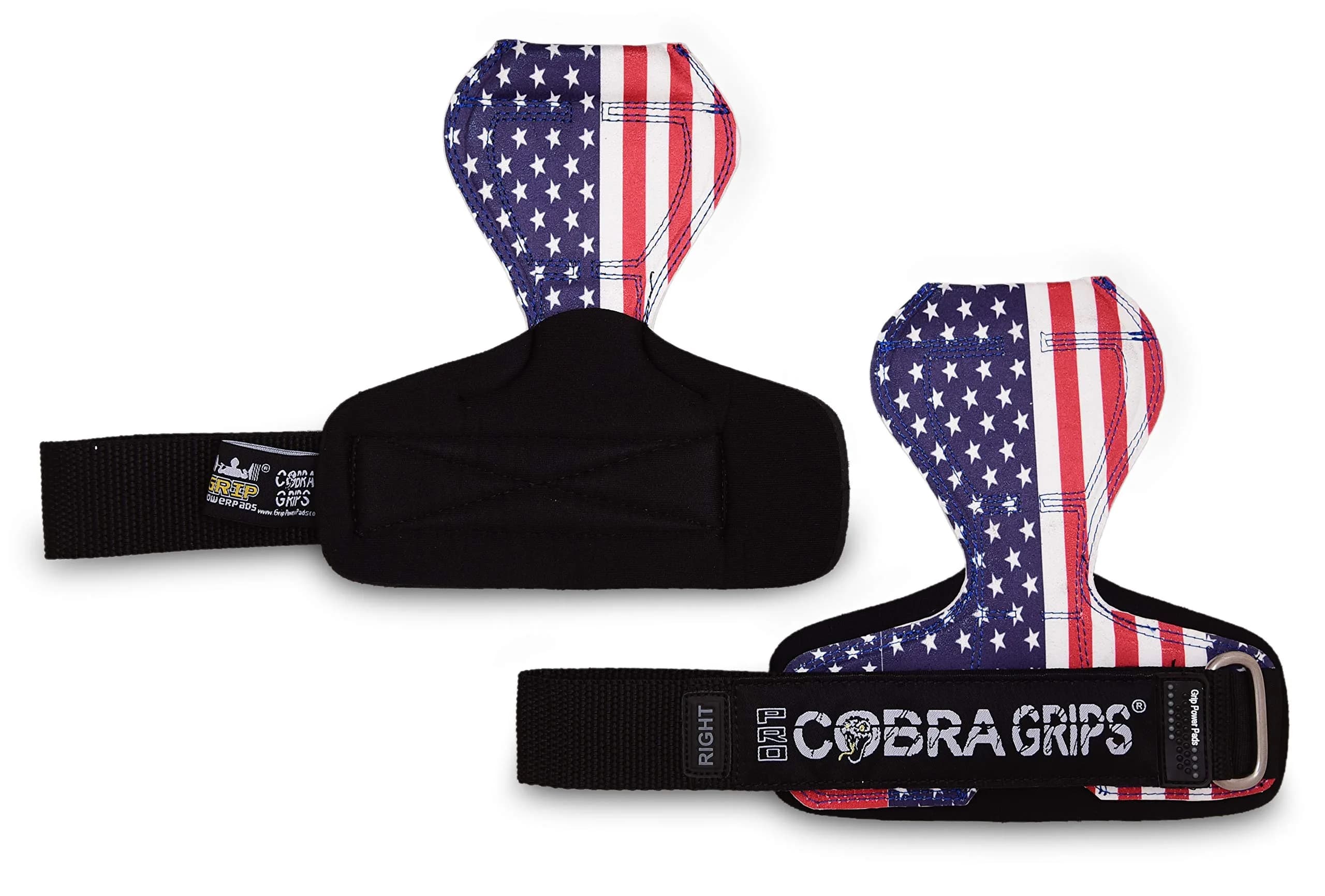 Cobra Grips PRO USA FLAG Leather Weight Lifting Gloves with Wrist Wraps (5.5-8.75") - view 4