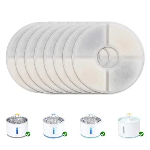 Wonder Creature Cat Water Fountain Filter Replacement 8 Pack | Compatible with Most Cat Fountains, Activated Carbon thumbnail 1