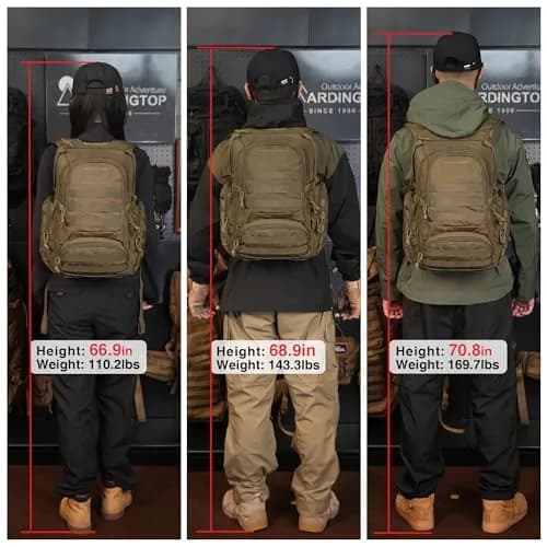 Mardingtop 25L Tactical Backpack Black | Military & Hiking Daypack with MOLLE thumbnail 6