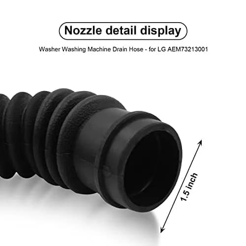 WPL For LG Washer Drain Hose AEM73213001 | Compatible with LG & Kenmore Models, 48-inch Rubber Hose thumbnail 3