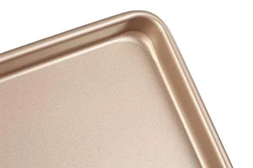 Walooza Nonstick Baking Sheets Pan Set of 2, 11 Inch Rectangular Cookie Sheet Replacement Toaster Oven Tray | Heavy Duty & Easy Clean thumbnail 4