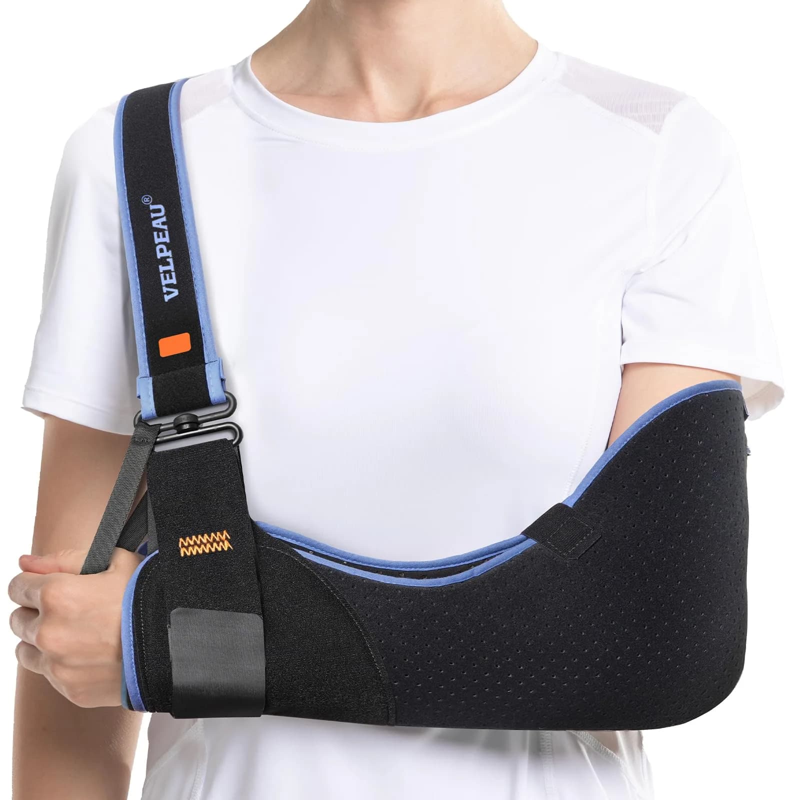 Velpeau Medical Arm Sling Shoulder Immobilizer XL (119.4cm Underbust) | T-Shaped Strap for Stability - main product image