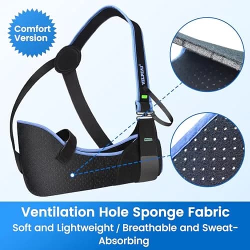 Velpeau Medical Arm Sling Shoulder Immobilizer XL (119.4cm Underbust) | T-Shaped Strap for Stability thumbnail 5