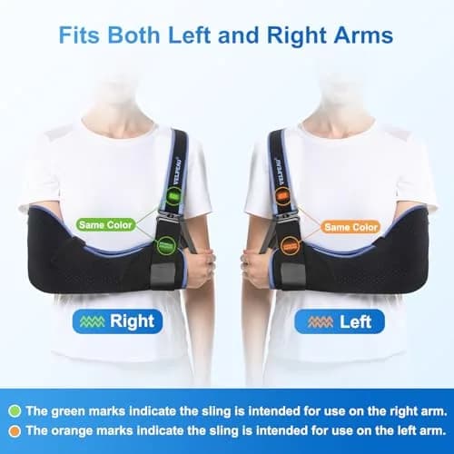 Velpeau Medical Arm Sling Shoulder Immobilizer XL (119.4cm Underbust) | T-Shaped Strap for Stability thumbnail 6