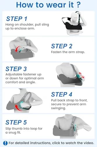 Velpeau Medical Arm Sling Shoulder Immobilizer XL (119.4cm Underbust) | T-Shaped Strap for Stability thumbnail 9