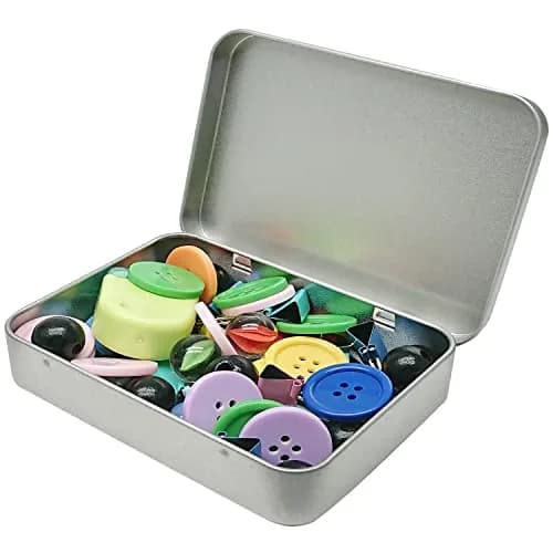 Hulless Silver Hinged Tin Box Storage Containers, 11.4 cm x 8.4 cm (4.5" x 3.3") Pack of 12 | Organize Small Items thumbnail 6