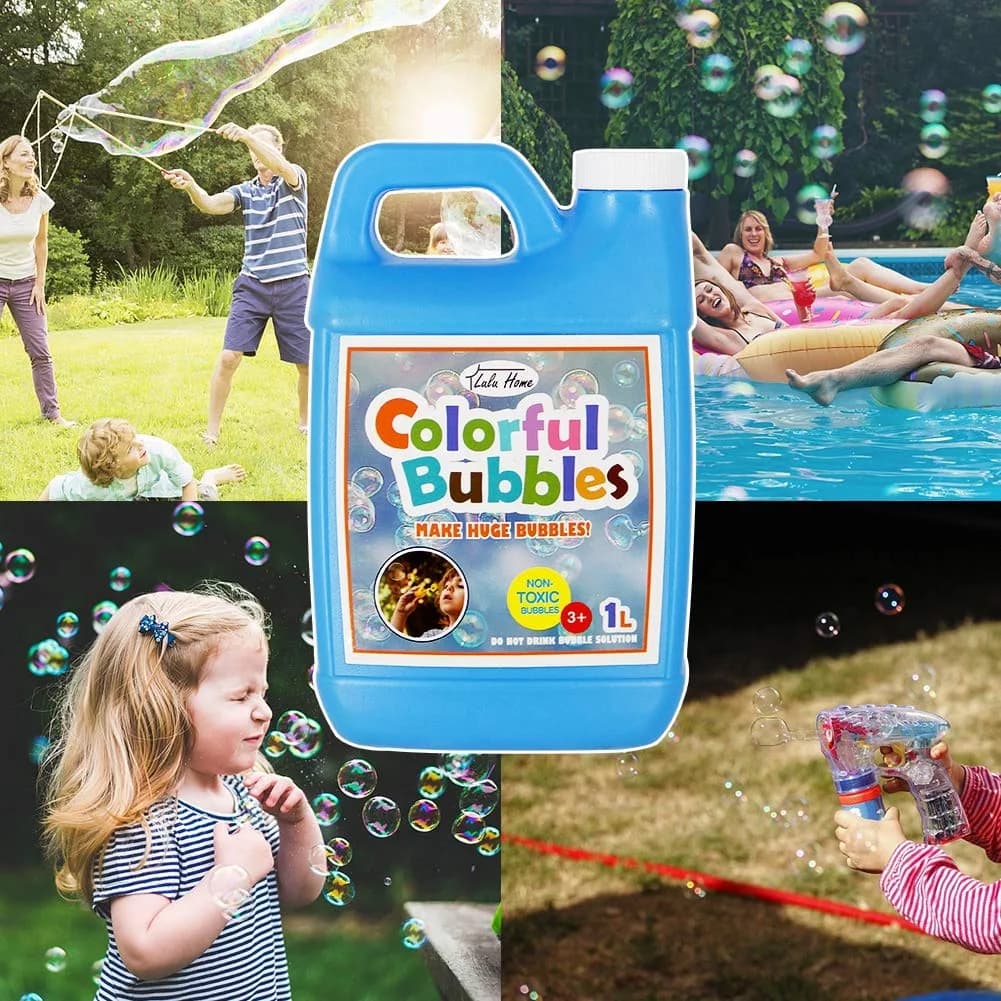 Lulu Home Concentrated Bubble Solution 1 L (33.8 OZ) | Odorless, Non-Toxic, Makes Up to 2.5 Gallons - view 4