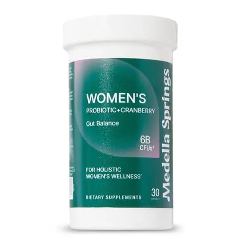 Medella Naturals Women’s Probiotics with Prebiotics and Cranberry (30 Caps) | Supports Vaginal & Digestive Health thumbnail 1