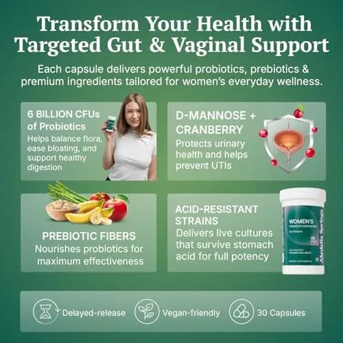 Medella Naturals Women’s Probiotics with Prebiotics and Cranberry (30 Caps) | Supports Vaginal & Digestive Health thumbnail 2