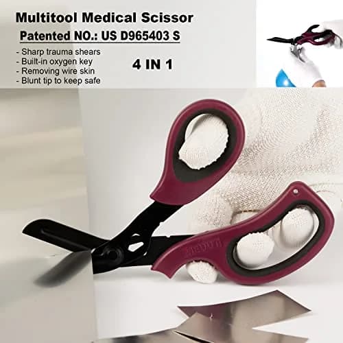 MEUUT Medical Trauma Shears 2-Pack 20.3 cm (8 Inch) | Sharp Stainless Steel Blades for Nurses & EMTs thumbnail 6
