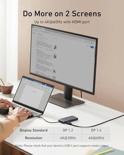 Anker 555 USB-C Hub (8-in-1) with 4K@60Hz HDMI, 10Gbps USB-C & 2 USB-A Data Ports, Ethernet, SD/MicroSD Card Reader, 85W PD Pass-Through thumbnail 8