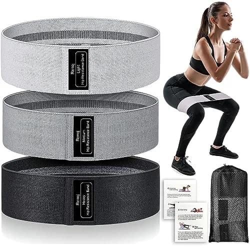 Renoj Booty Resistance Bands Set, 3 Non Slip Hip Exercise Bands for Legs & Butt, Resistance 35 lbs | Fitness & Strength Training thumbnail 1