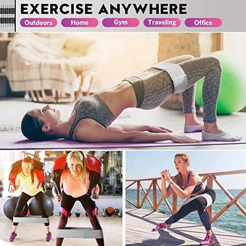 Renoj Booty Resistance Bands Set, 3 Non Slip Hip Exercise Bands for Legs & Butt, Resistance 35 lbs | Fitness & Strength Training thumbnail 2