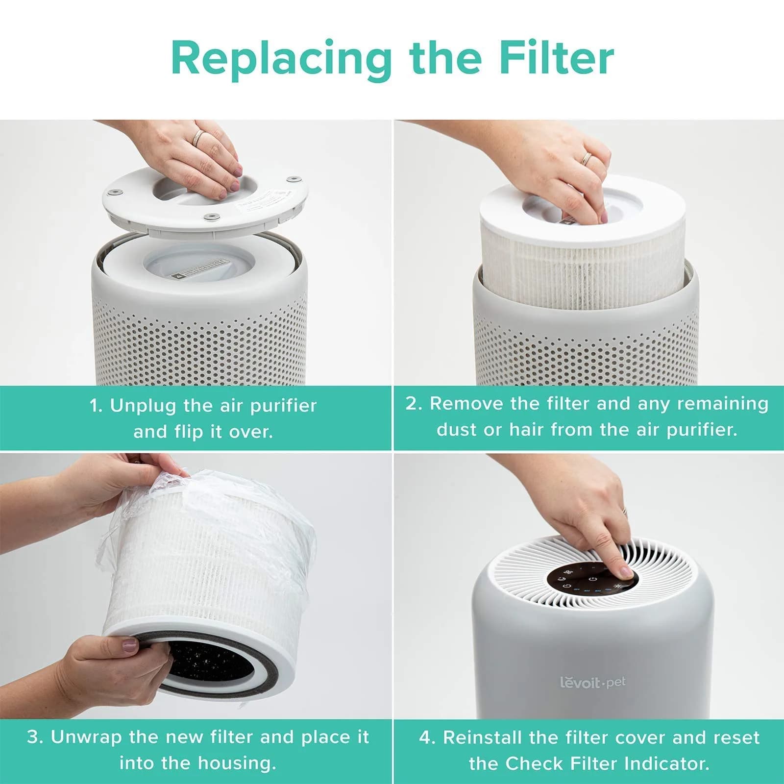 Levoit Core P350-P Air Purifier Replacement Filter 1 Pack | AHAM Verified HEPA Filter for Allergies, Odors, Smoke - view 7