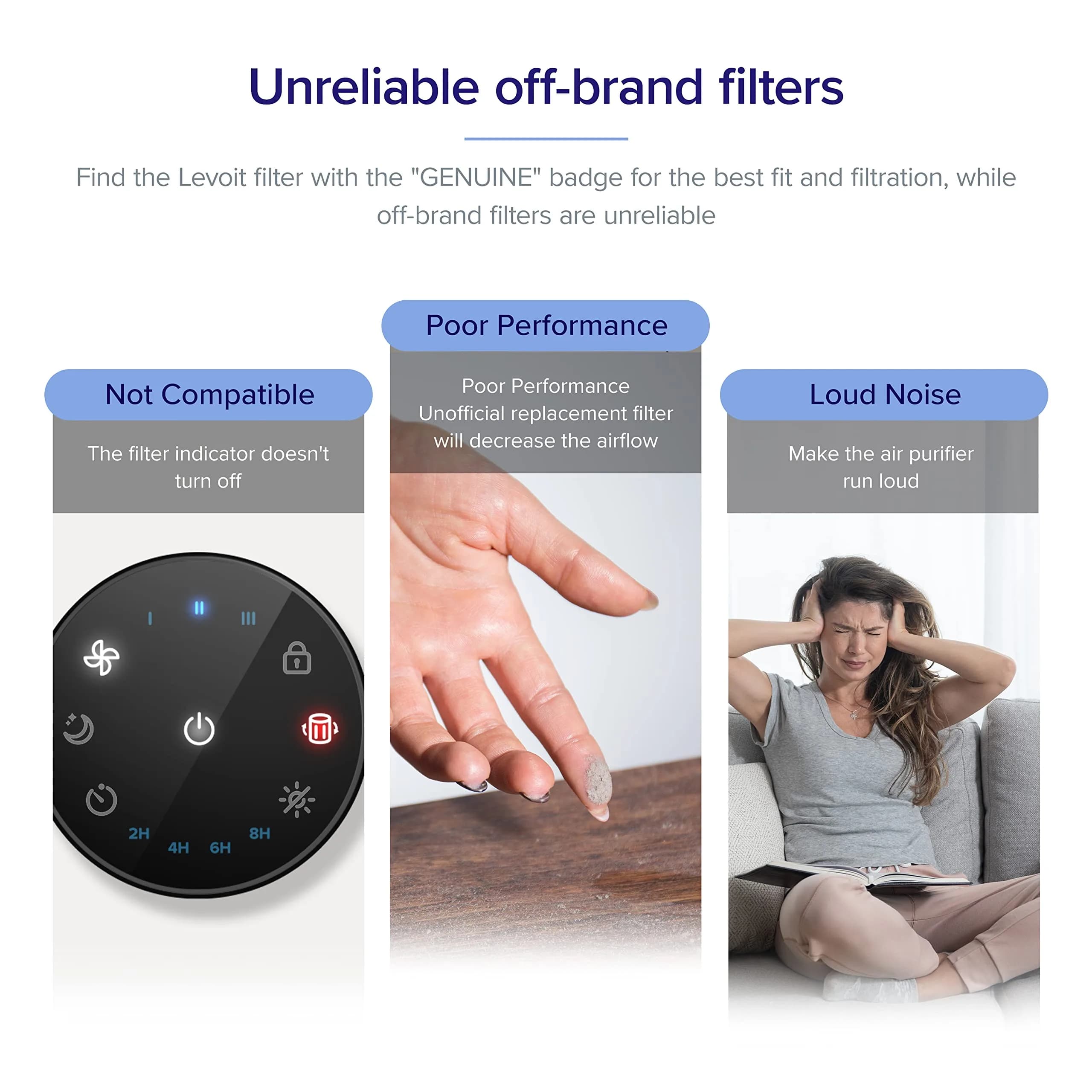 Levoit Core P350-P Air Purifier Replacement Filter 1 Pack | AHAM Verified HEPA Filter for Allergies, Odors, Smoke - view 3