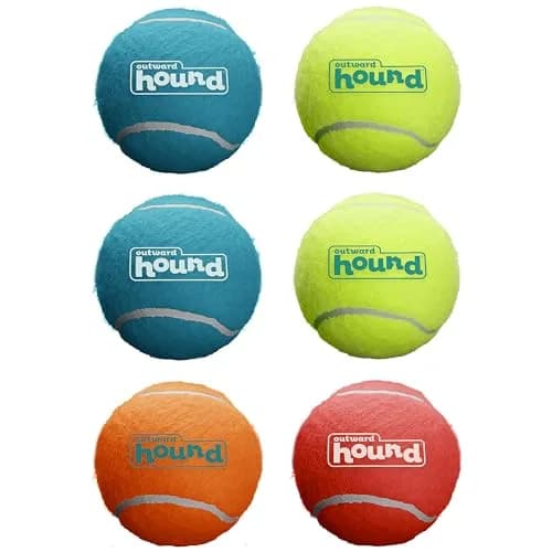 Outward Hound Squeaker Ballz Tennis Ball Dog Toy Small 2" 8-Pack | Durable Rubber Fetch & Squeak Toy for Small Dogs thumbnail 1