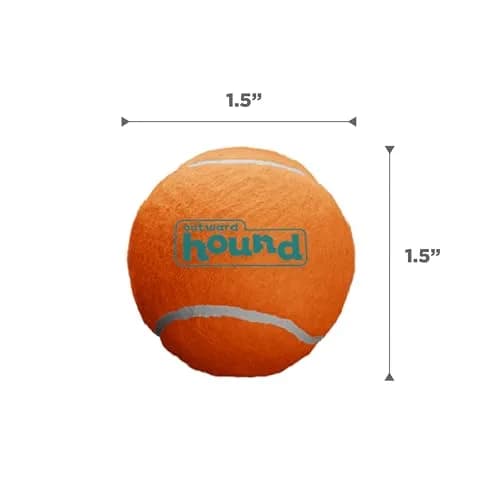 Outward Hound Squeaker Ballz Tennis Ball Dog Toy Small 2" 8-Pack | Durable Rubber Fetch & Squeak Toy for Small Dogs thumbnail 6