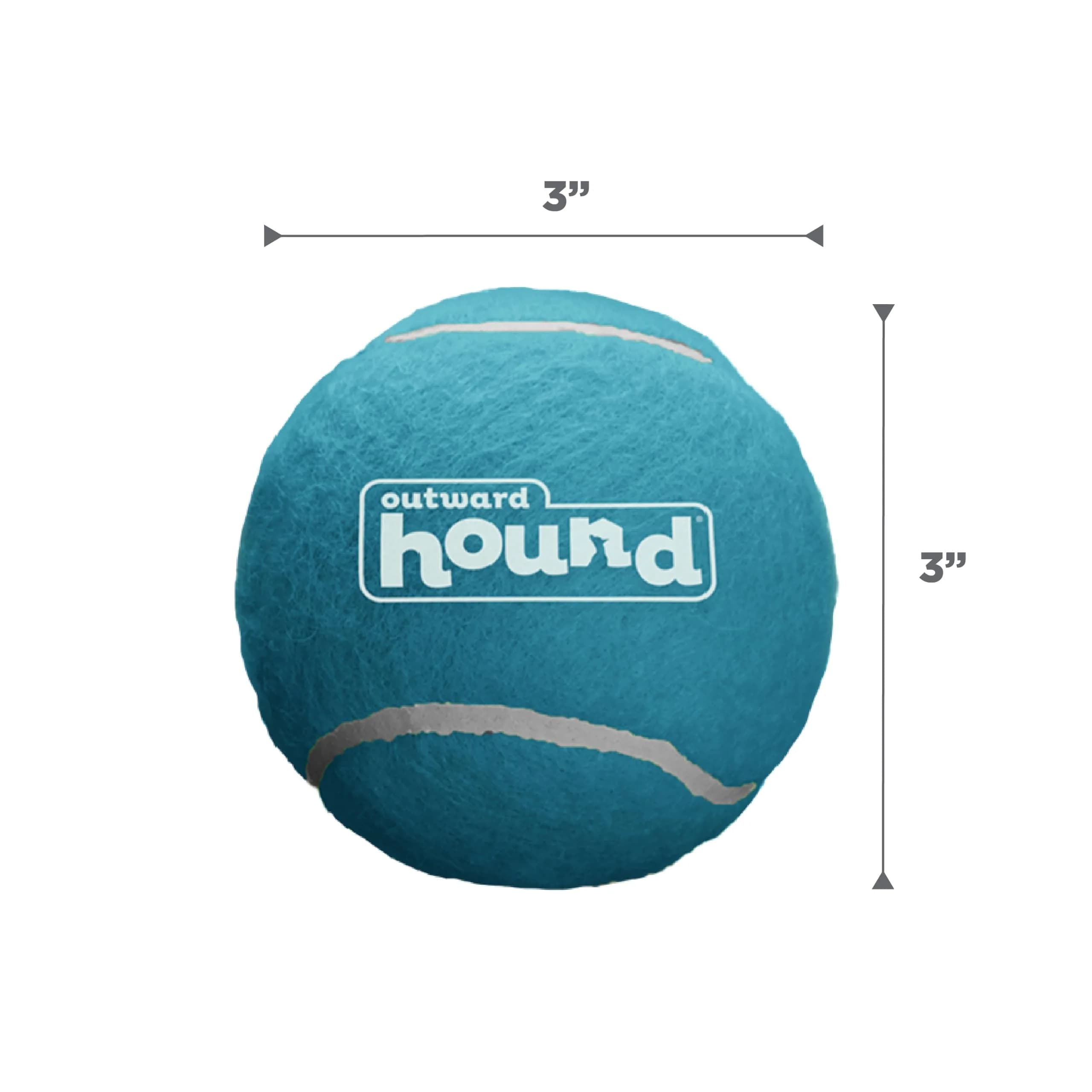 Outward Hound Squeaker Ballz Tennis Ball Dog Toy, Large 3" (7.6 cm) 4-Pack | Durable Fetch & Training Toy - view 6
