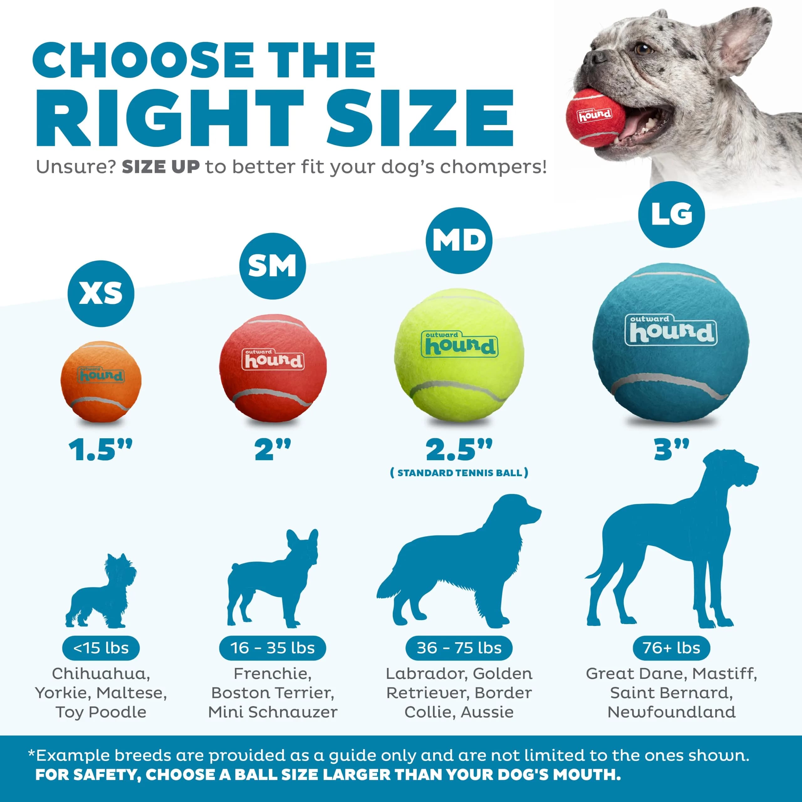 Outward Hound Squeaker Ballz Tennis Ball Dog Toy, Large 3" (7.6 cm) 4-Pack | Durable Fetch & Training Toy - view 3