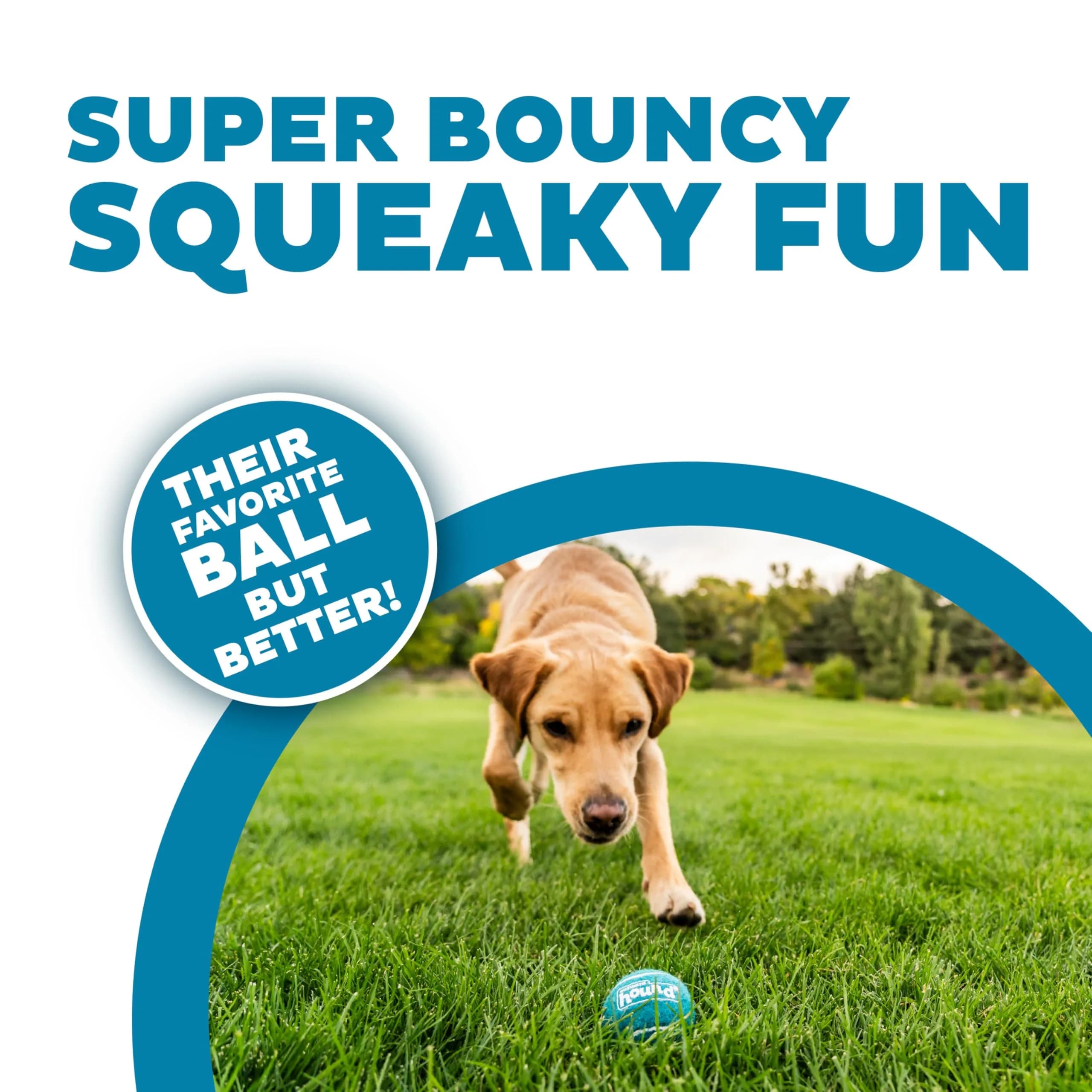 Outward Hound Squeaker Ballz Tennis Ball Dog Toy, Medium 2.5" (6-Pack) | Bright, Bouncy, Squeaky Fetch Toy - view 3
