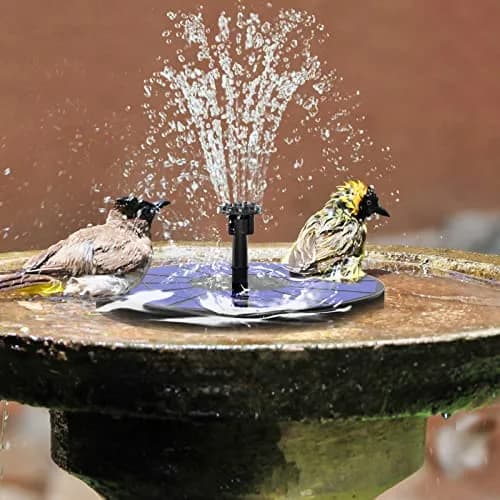 AISITIN 3.5W Solar Fountain with 1500 mAh Battery, 6 Nozzles & Fixers | 18.2cm (7.2in) Floating Water Pump for Bird Baths, Ponds, Pools thumbnail 2