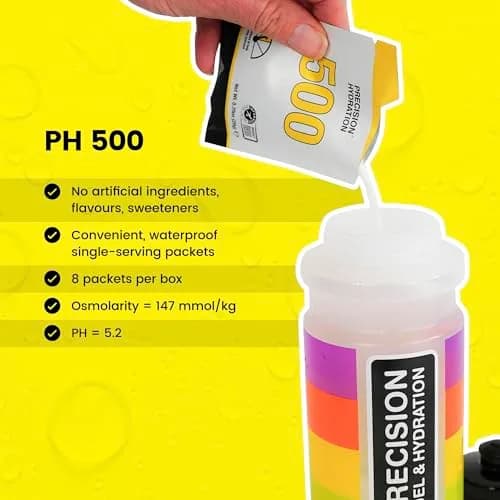 Precision Hydration Electrolyte Powder - No Artificial Ingredients, 8 Packets, 500mg/L | Hydration Support for Athletes thumbnail 3