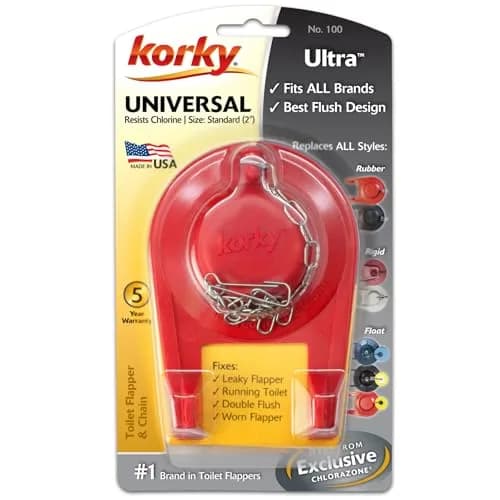 Korky Standard 2-Inch Ultra High Performance Toilet Flapper 3 Pack | Fixes Ghost Flushing & Leaks thumbnail 6