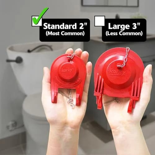 Korky Standard 2-Inch Ultra High Performance Toilet Flapper 3 Pack | Fixes Ghost Flushing & Leaks thumbnail 2