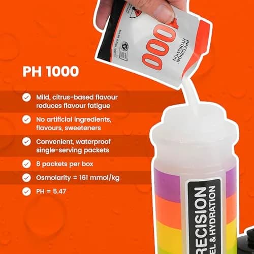 Precision Hydration Electrolyte Powder - No Artificial Ingredients, Multi Strength Hydration Packets - Individual Waterproof Servings - Gluten/Dairy Free, 8 Packets (1000mg/L-Orange) thumbnail 3