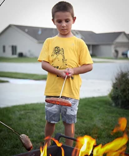 MalloMe 32" Telescoping Marshmallow Roasting Sticks Set of 12 | Heavy Duty Stainless Steel Forks for Campfire Cooking thumbnail 7