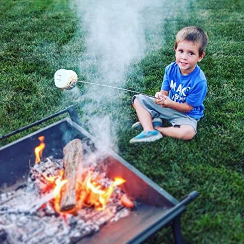 MalloMe 32" Telescoping Marshmallow Roasting Sticks Set of 12 | Heavy Duty Stainless Steel Forks for Campfire Cooking thumbnail 8