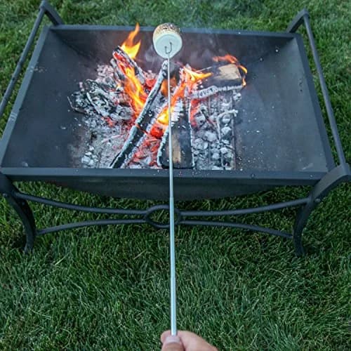 MalloMe 32" Telescoping Marshmallow Roasting Sticks Set of 12 | Heavy Duty Stainless Steel Forks for Campfire Cooking thumbnail 9