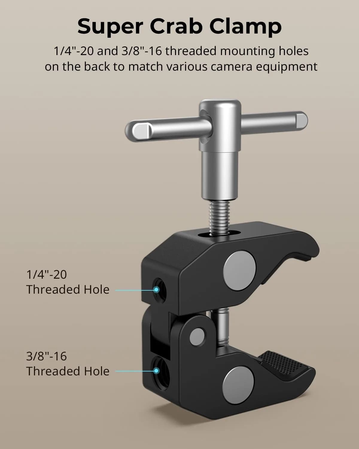 SMALLRIG Articulating Magic Arm with Super Clamp 22 cm (8.66 inches) | Mount Monitors, Lights, Cameras - view 6