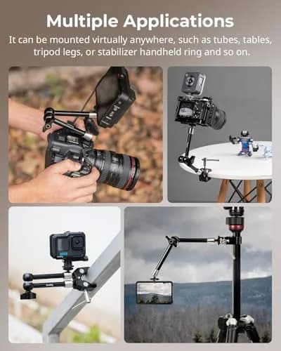 SMALLRIG Articulating Magic Arm with Super Clamp 22 cm (8.66 inches) | Mount Monitors, Lights, Cameras thumbnail 8