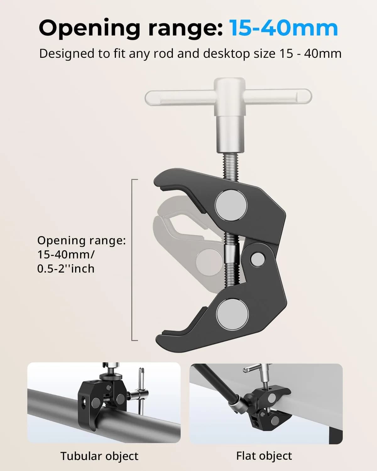 SMALLRIG Articulating Magic Arm with Super Clamp 22 cm (8.66 inches) | Mount Monitors, Lights, Cameras - view 4
