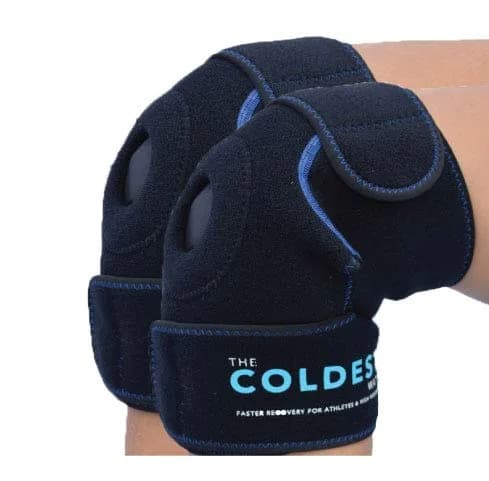 The Coldest Water Knee Ice Pack Wrap 2 Count (20 cm x 37 cm x 5 cm) | Accelerate Recovery with Reusable Compression Therapy thumbnail 2