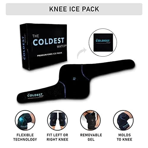 The Coldest Water Knee Ice Pack Wrap 2 Count (20 cm x 37 cm x 5 cm) | Accelerate Recovery with Reusable Compression Therapy thumbnail 10