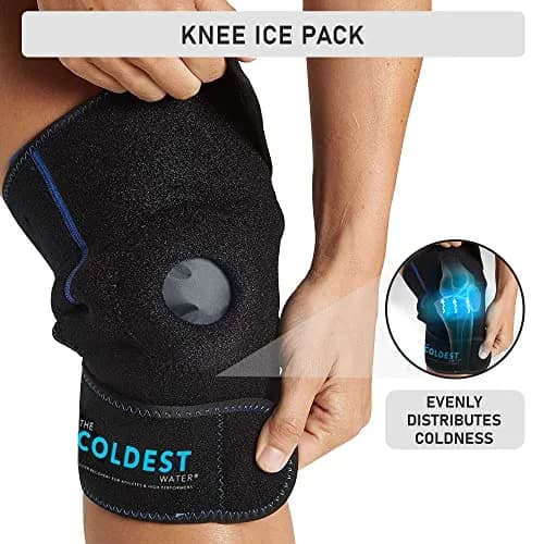 The Coldest Water Knee Ice Pack Wrap 2 Count (20 cm x 37 cm x 5 cm) | Accelerate Recovery with Reusable Compression Therapy thumbnail 4