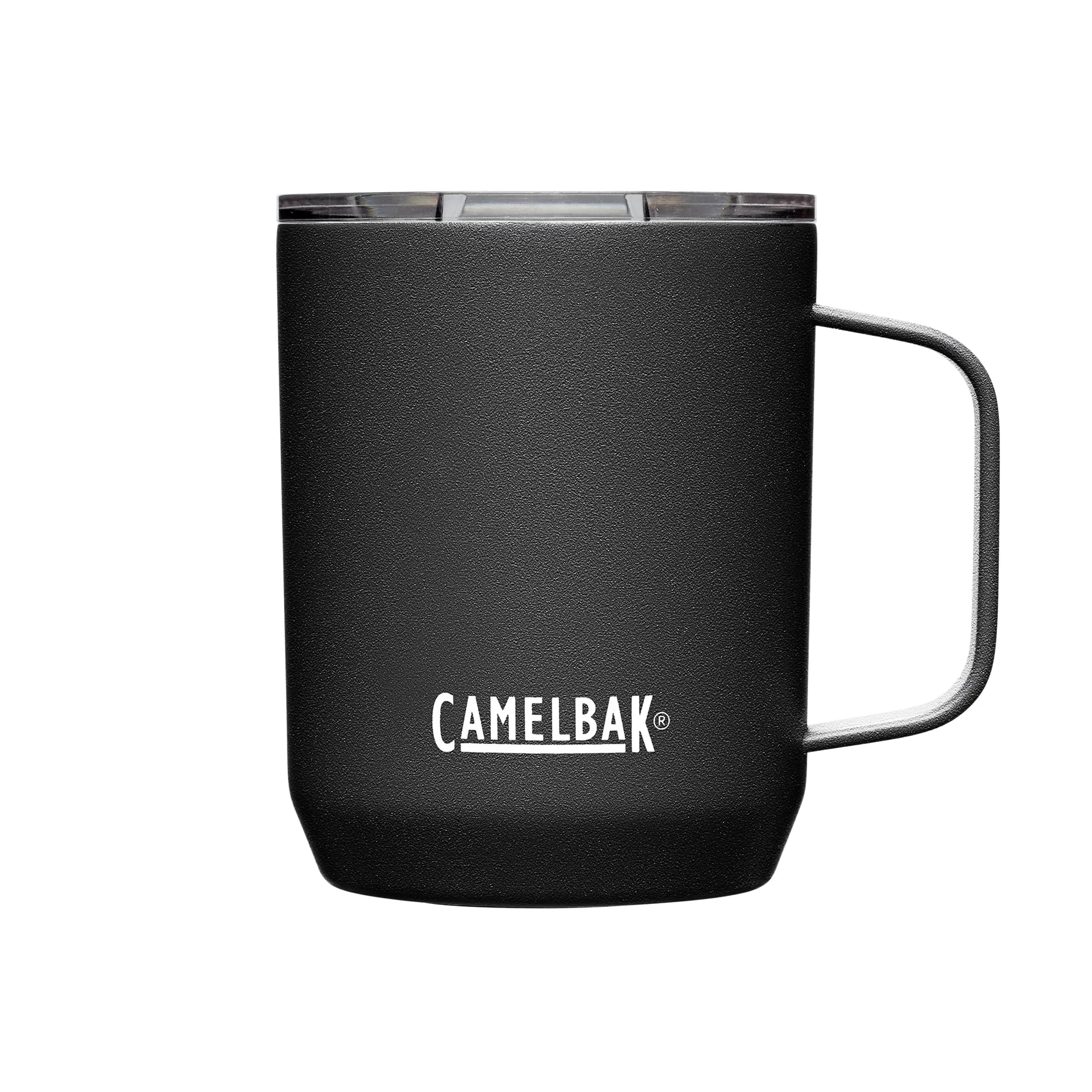 CamelBak Camp Mug Stainless Steel Drinkware 355ml (12oz), Black | Insulated for Hot & Cold Drinks — Black