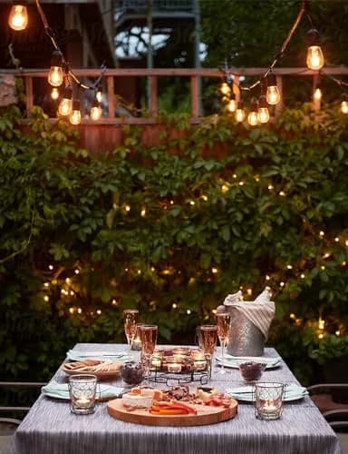 Svater Outdoor String Lights 105 FT Waterproof Commercial Grade ETL | Bright White 80LM, Dimmable, Heavy Duty thumbnail 7