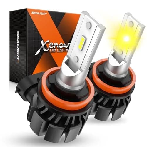SEALIGHT H8 H16 H11 LED Fog Light Bulbs Yellow | 13,000LM, 600% Brightness, 50,000Hrs Lifespan, IP68 Waterproof thumbnail 1