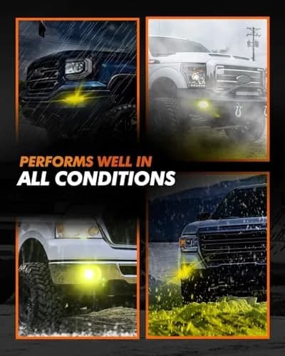 SEALIGHT H8 H16 H11 LED Fog Light Bulbs Yellow | 13,000LM, 600% Brightness, 50,000Hrs Lifespan, IP68 Waterproof thumbnail 6